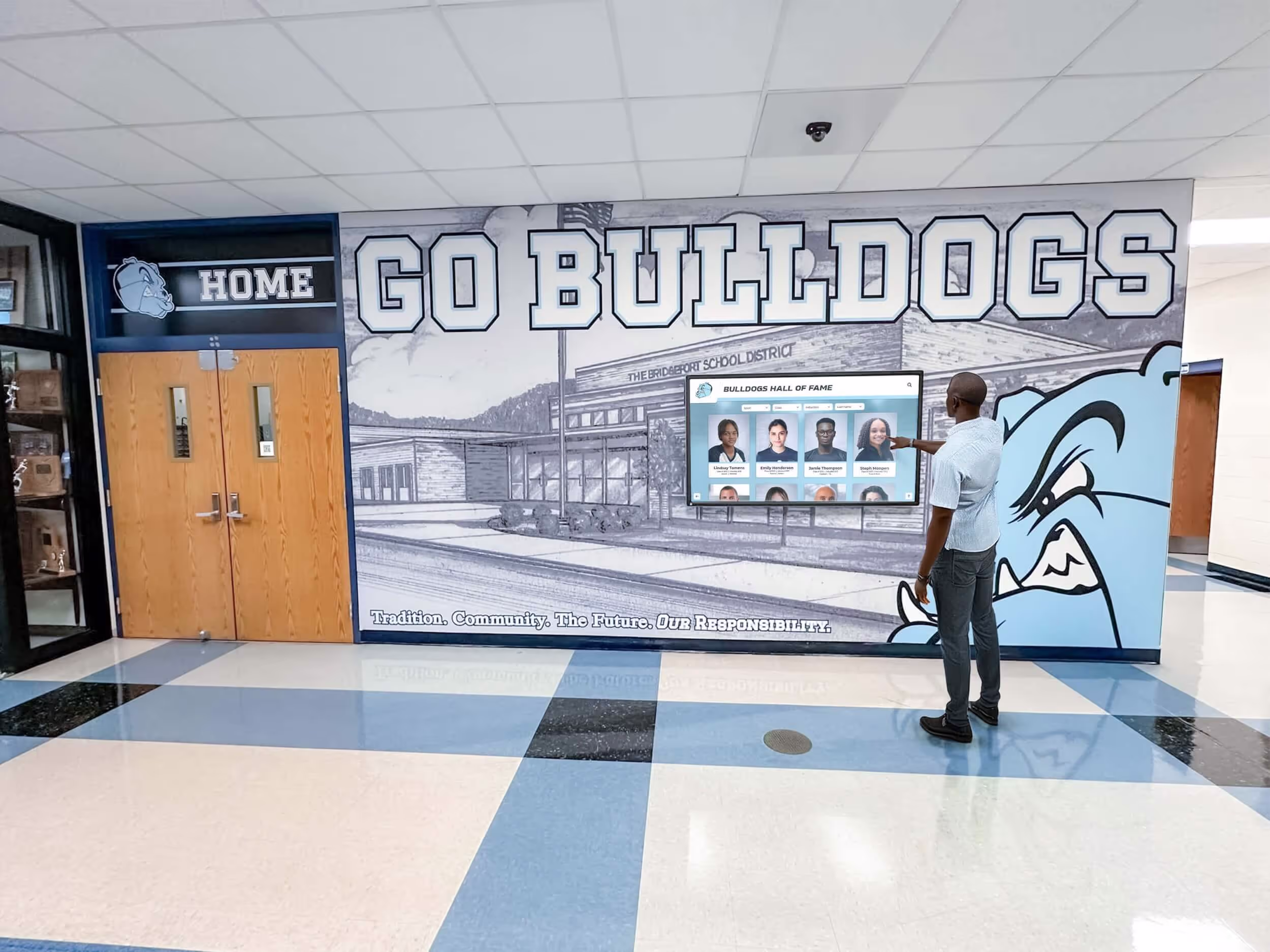Bridgeport High School Wonderwall Recognition System by Rocket Alumni Solutions & BigSigns