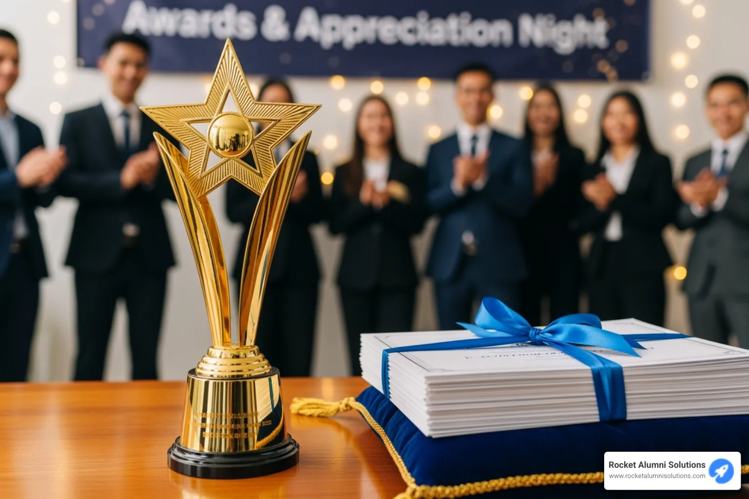 A modern digital wall of fame showcasing different types of awards for employees and students - awards and appreciation