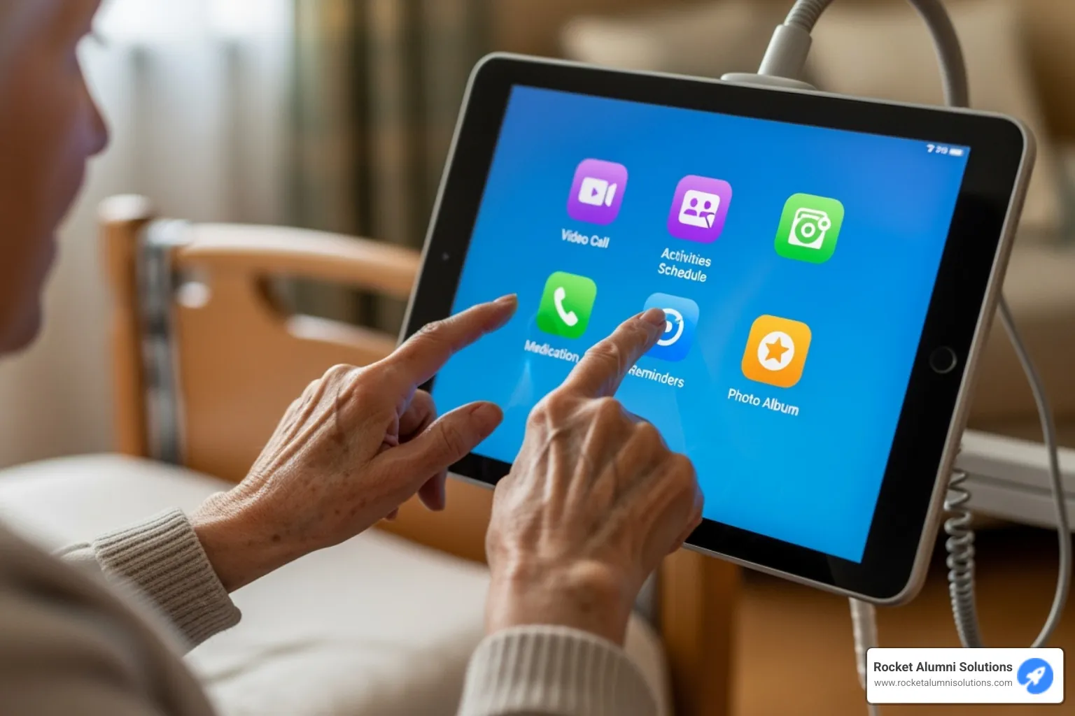 different types of touchscreen devices used in a care facility - Nursing Home Touchscreen