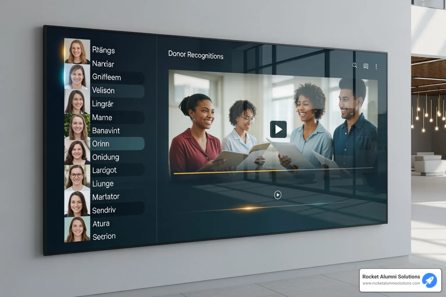 Customized touchscreen display - Donor Recognition Touchscreen