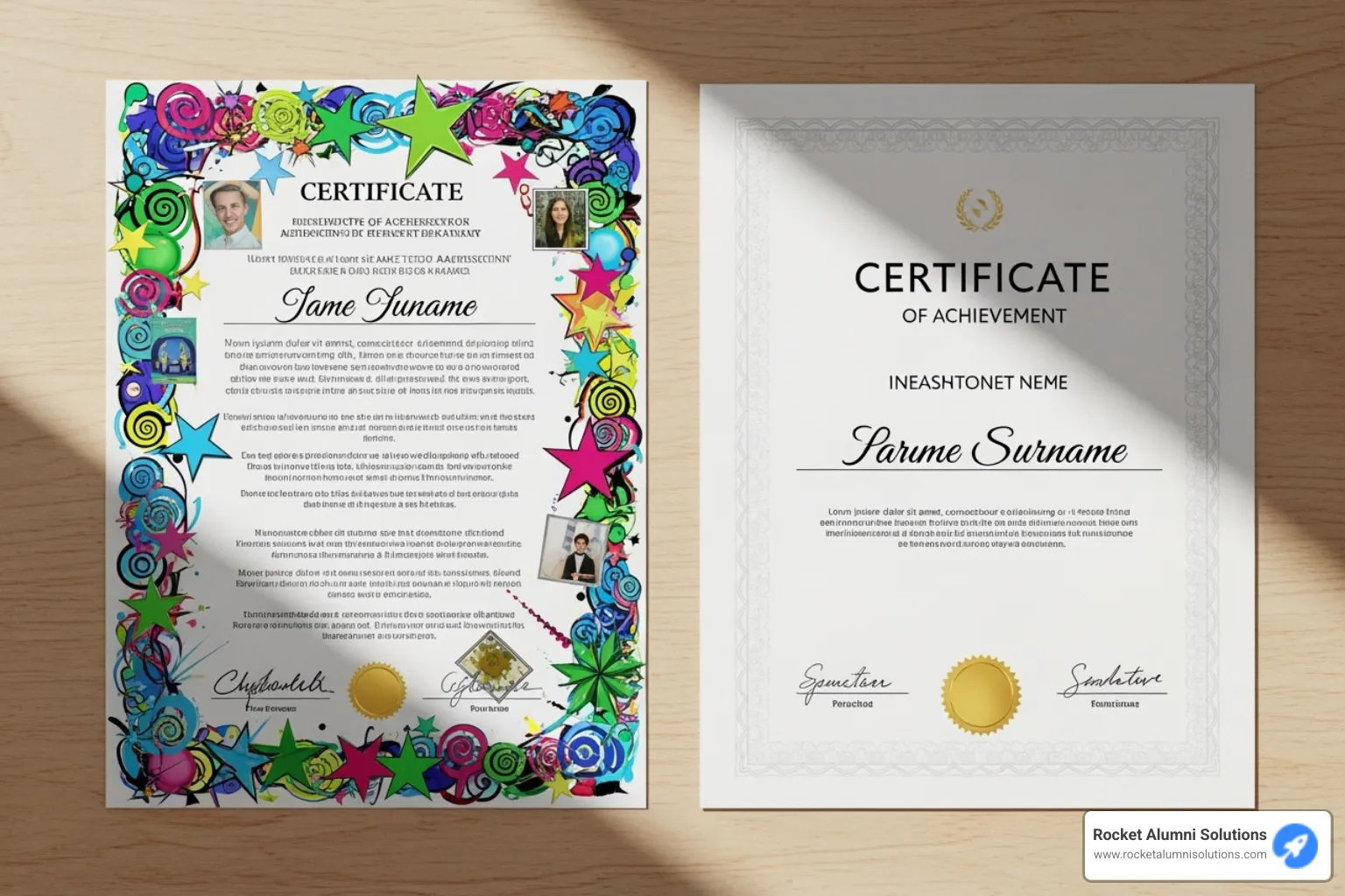 comparison of a poorly designed certificate with a well-designed one - certificate of completion comparison of a poorly designed certificate with a well-designed one - certificate of completion