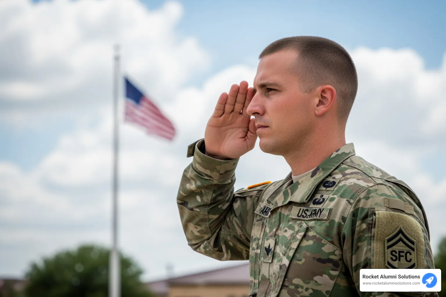 Military personnel rendering a hand salute - Captain Honors Display