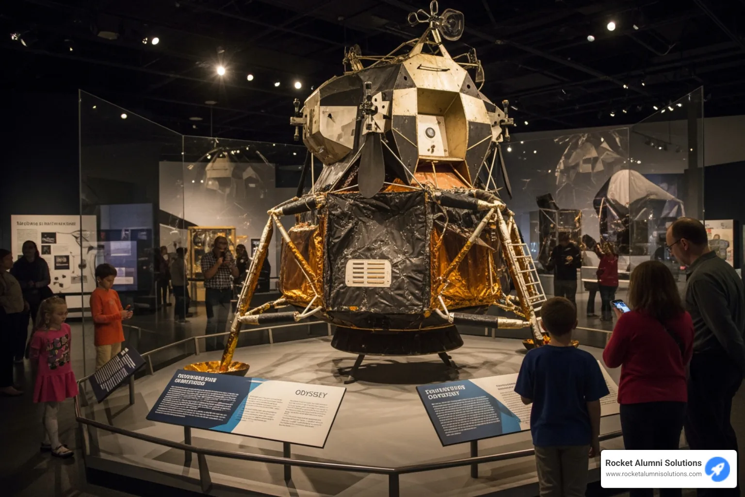 Apollo 13 Command Module Odyssey on display at the Cosmosphere - Captain Honors Display